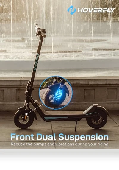 Electric Scooter for Adults, 18/25 Mile Range, 20Mph Top Speed, 500W Motor — Electric Vehicles, HOVERFLY