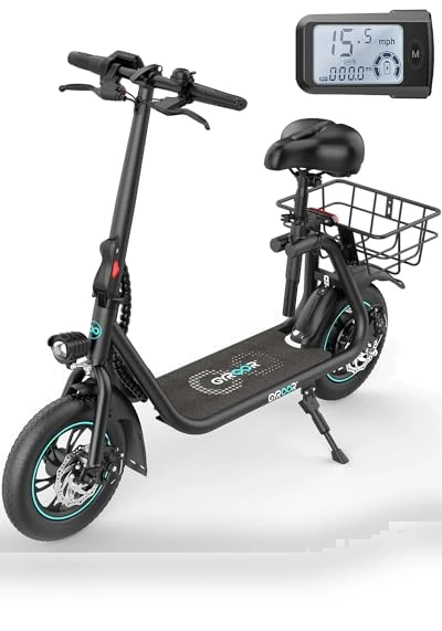 Electric Scooter for Adults with Seat, 20-25 Miles Range, 450W Motor — Electric Self-Balancing Scooters, Gyroor