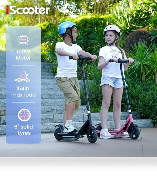 Electric Scooter for Kids Ages 6-12, 150W Motor, LED Display, 3 Speeds Adjustable — Electric Vehicles, iScooter