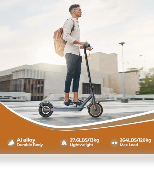 Electric Scooter with 350W Motor, 21 Miles Range, 19 Mph Top Speed — Push Scooters, VOLPAM