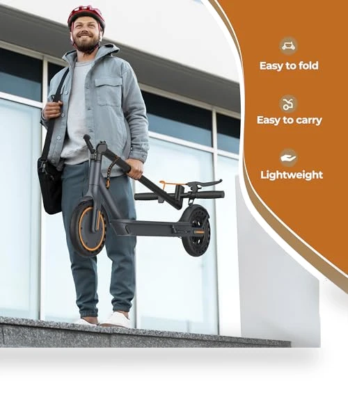 Electric Scooter with 350W Motor, 21 Miles Range, 19 Mph Top Speed — Push Scooters, VOLPAM