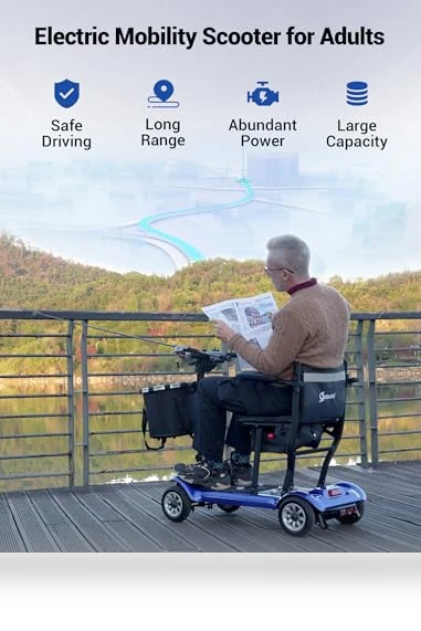 Foldable Electric Mobility Scooter for Adults with 22 Miles Range — Electric Vehicles, Aotedor