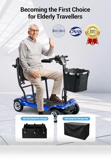 Foldable Electric Mobility Scooter for Adults with 22 Miles Range — Electric Vehicles, Aotedor
