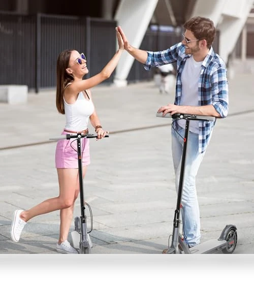 Folding Electric Scooter for Adults, 350W Motor, 8.5" Solid Tires, 19MPH, 21Mile Range — Electric Vehicles, sigravy