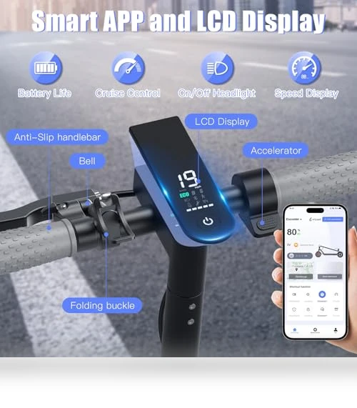 Folding Electric Scooter for Adults, 350W Motor, 8.5" Solid Tires, 19MPH, 21Mile Range — Electric Vehicles, sigravy