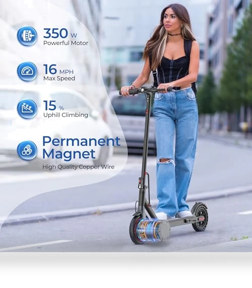 Folding Electric Scooter for Adults and Teens with Dual Braking and Suspension — Push Scooters, MAXSHOT