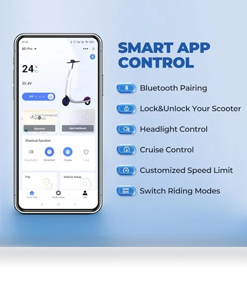 Folding Electric Scooter for Adults and Teens with Dual Braking and Suspension — Push Scooters, MAXSHOT