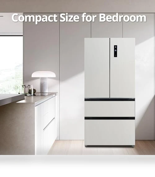 French Door Refrigerator, 18.8Cu.Ft Large Capacity Kitchen Fridge — Mini Fridges, PioneerWorks