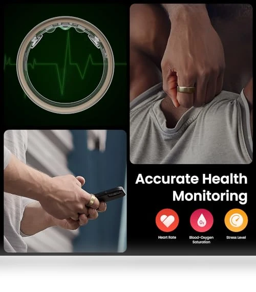 Helio Smart Ring Health Tracker, Fitness & Sleep Monitor — Health & Fitness, Amazfit