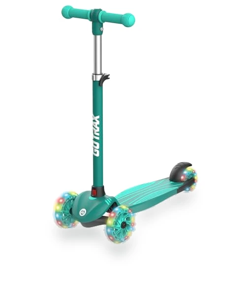 Kids Kick Scooter with LED Lighted Wheels and Adjustable Handlebars — Balance Bikes, Gotrax
