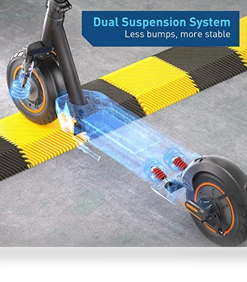 MAX Pro Electric Scooter, 46.6 Mi Long Range, 22 MPH, Dual Suspension, 265lbs MAX Load — Electric Self-Balancing Scooters, Hiboy