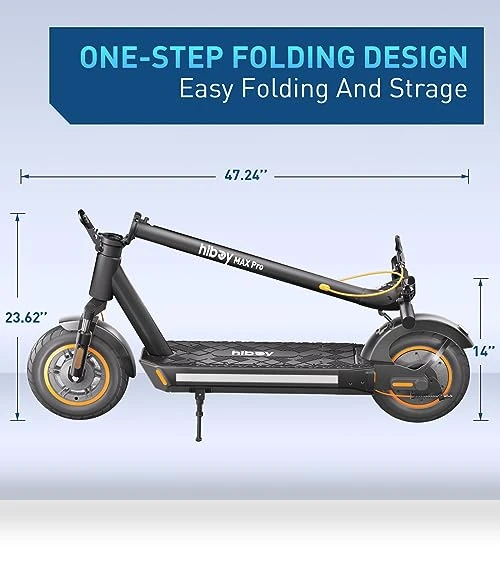 MAX Pro Electric Scooter, 46.6 Mi Long Range, 22 MPH, Dual Suspension, 265lbs MAX Load — Electric Self-Balancing Scooters, Hiboy