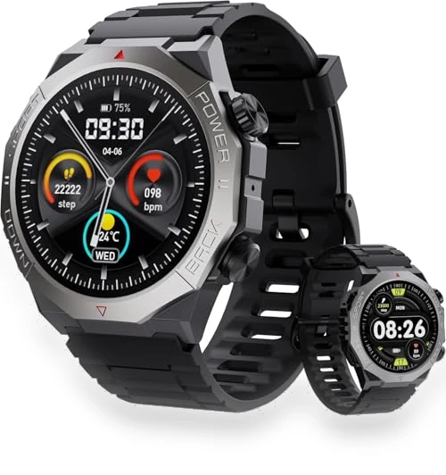 Military Smart Watch with Bluetooth Calls, 1.39" HD Display, 110+ Sports Modes — Smartwatches, Cillso