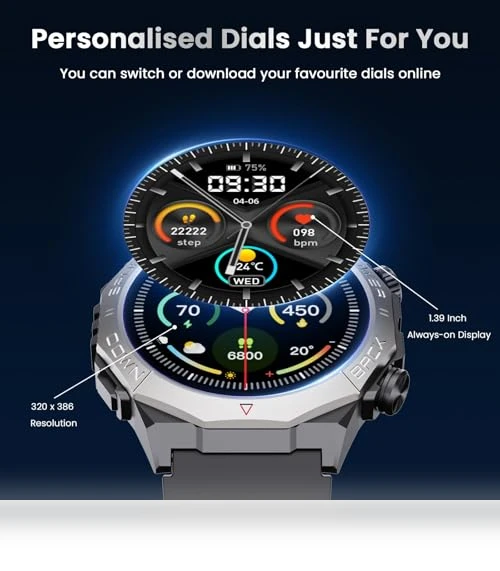 Military Smart Watch with Bluetooth Calls, 1.39" HD Display, 110+ Sports Modes — Smartwatches, Cillso