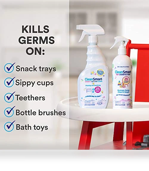 Nursery & High Chair Cleaner, Hypochlorous Disinfectant, Pack of 2 — Disinfectants, CleanSmart