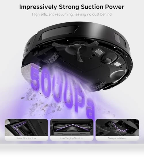 Robot Vacuum and Mop Combo with Self Emptying Station, Lidar Navigation — Smart Cleaning Robots, MONSGA