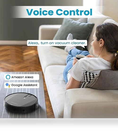 Robot Vacuum Cleaner with 3000Pa Suction, APP/Voice Control, Self-Charging — Smart Cleaning Robots, ROPVACNIC