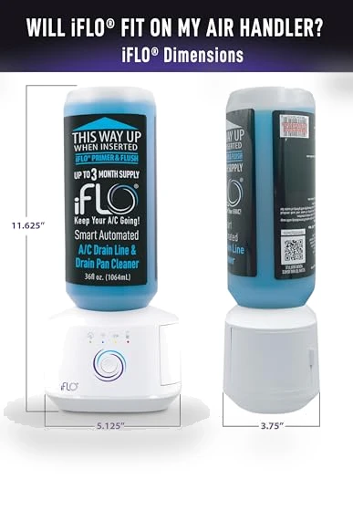 Smart Automated A/C Drain Line Cleaner for HVAC System — Air Moisture Control, iFLO