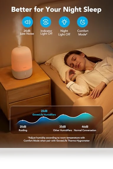Smart Humidifiers for Bedroom with Essential Oil Diffuser — Air Moisturizers, GoveeLife