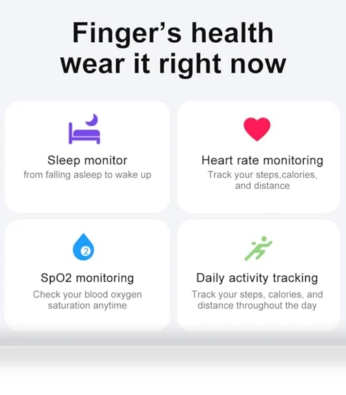 Smart Ring Health Tracker with Heart Rate and Sleep Monitoring — Smart Rings, JHYLJSH