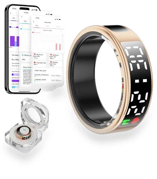 Smart Ring with LED Display, Health Tracker for Sport, Heart Rate, Sleep Monitoring — Smart Rings, Mefoma