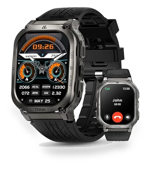 Smart Watch with 60 Days Battery, 5ATM Waterproof, AMOLED Display — Smartwatches, AMAZTIM