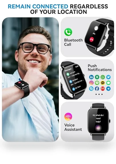 Smart Watch with Bluetooth Calls, Fitness Tracker, IP68 Waterproof — Smartwatches, Paybay