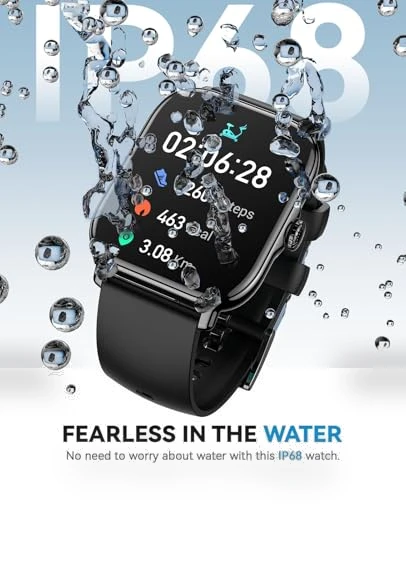 Smart Watch with Bluetooth Calls, Fitness Tracker, IP68 Waterproof — Smartwatches, Paybay