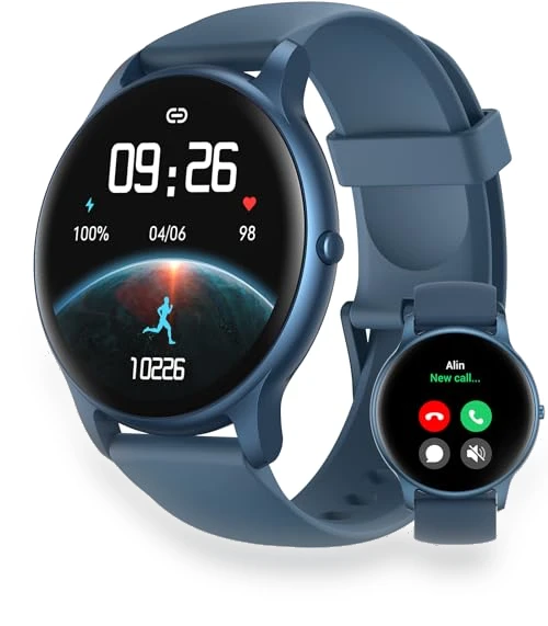 Smart Watch with Call Function, Fitness Tracker, Heart Rate Monitor, IP68 Waterproof — Smartwatches, Parsonver
