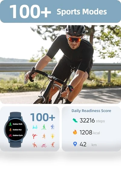 Smart Watch with Call Function, Fitness Tracker, Heart Rate Monitor, IP68 Waterproof — Smartwatches, Parsonver