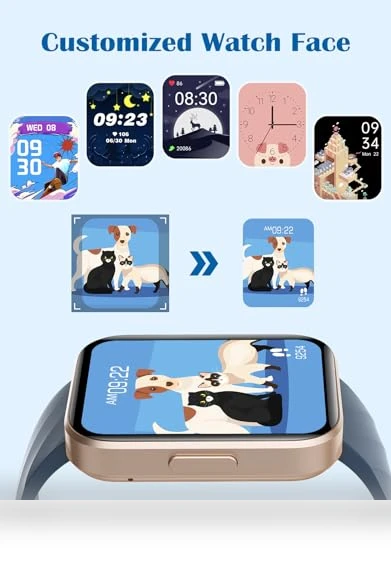 Smart Watch with Call Function, Fitness Tracker, Heart Rate Monitor — Smartwatches, RUIMEN