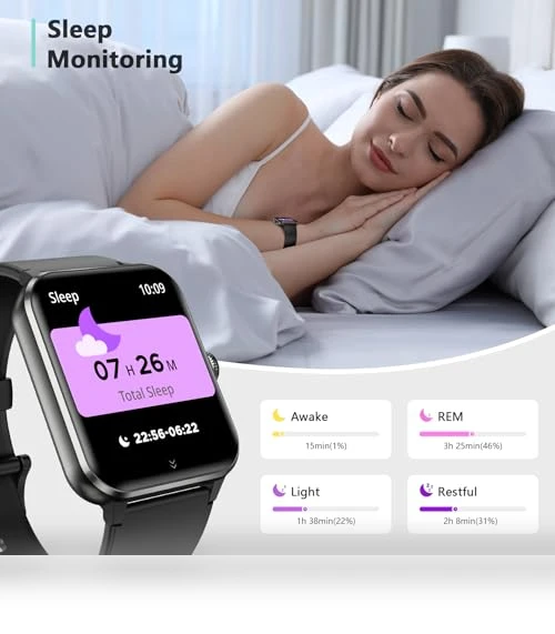 Smart Watch with Heart Rate Monitor, 100+ Sports Modes, IP68 Waterproof — Smartwatches, Blackview