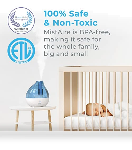 Ultrasonic Cool Mist Humidifier for Bedroom, Nursery, Office - Up to 25 Hours — Air Moisturizers, Pure Enrichment