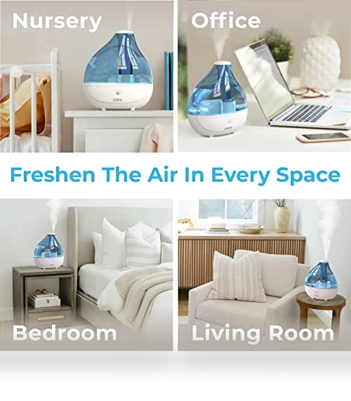 Ultrasonic Cool Mist Humidifier for Bedroom, Nursery, Office - Up to 25 Hours — Air Moisturizers, Pure Enrichment