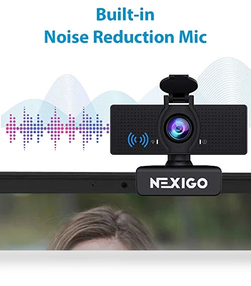 1080P Webcam with Microphone, Adjustable FOV, Zoom & Privacy Cover — Video Cameras, NexiGo