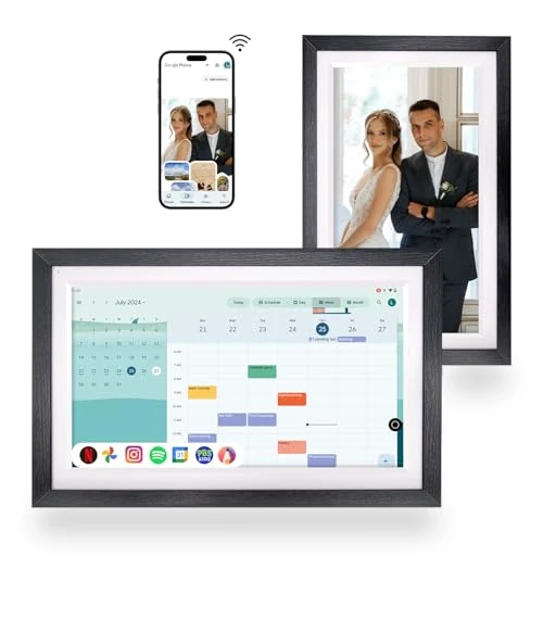 15.6" Wall Digital Calendar with Touchscreen, Smart Home Hub, and Voice Assistant — Television, Changing