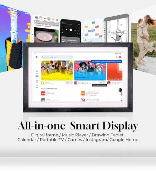 15.6" Wall Digital Calendar with Touchscreen, Smart Home Hub, and Voice Assistant — Television, Changing