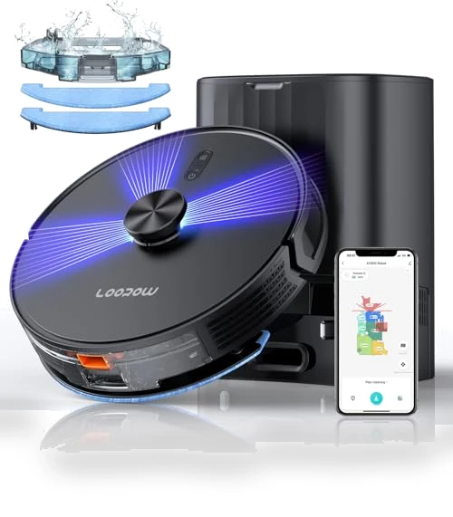 3-in-1 Robot Vacuum and Mop Combo with Self Emptying Station — Smart Cleaning Robots, Loorow