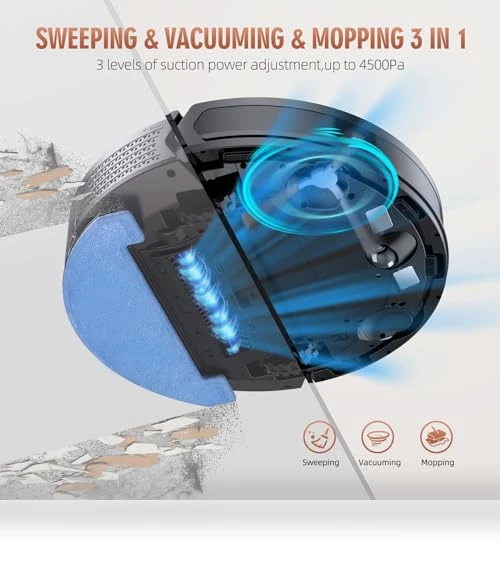 3-in-1 Robot Vacuum and Mop Combo with Self Emptying Station — Smart Cleaning Robots, Loorow