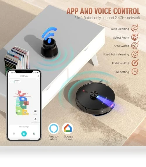 3-in-1 Robot Vacuum and Mop Combo with Self Emptying Station — Smart Cleaning Robots, Loorow