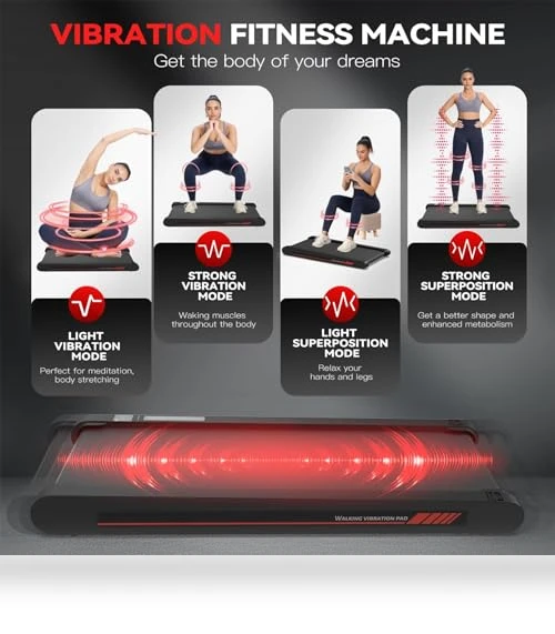 3 in 1 Under Desk Treadmill with APP and Vibration Pad — Vibration Plates, Sperax