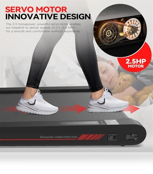 3 in 1 Under Desk Treadmill with APP and Vibration Pad — Vibration Plates, Sperax