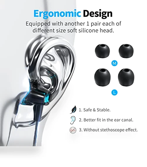 3 Pack Wired In-Ear Headphones with Microphone for iOS and Android — In-Ear Headphones, Kirababy