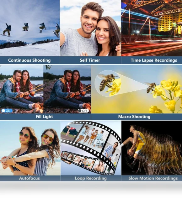 4K Vlogging Camera with Flip Screen and 18X Digital Zoom — Compact Digital Cameras, Gavonde
