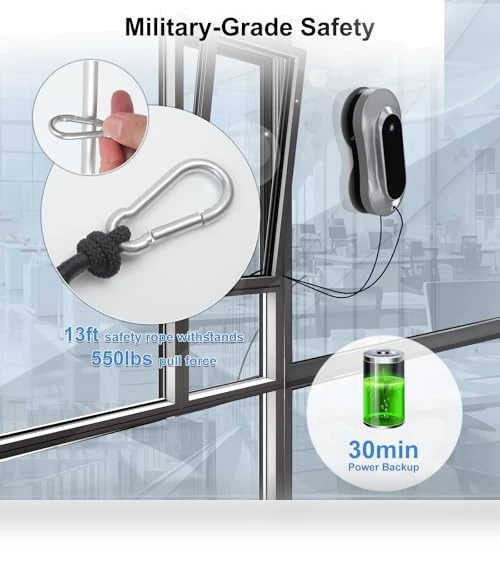 AI Window Cleaning Robot with Auto Water Spray & Remote Control — Smart Cleaning Robots, eTRY