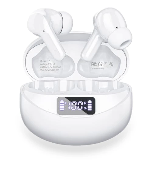 Bluetooth 5.3 Wireless Earbuds with ENC Noise Cancelling Mic — In-Ear Headphones, Bcaikair