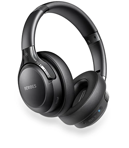 Bluetooth Headphones Over Ear with 65H Playtime, 6 EQ Modes, HiFi Stereo — In-Ear Headphones, BERIBES