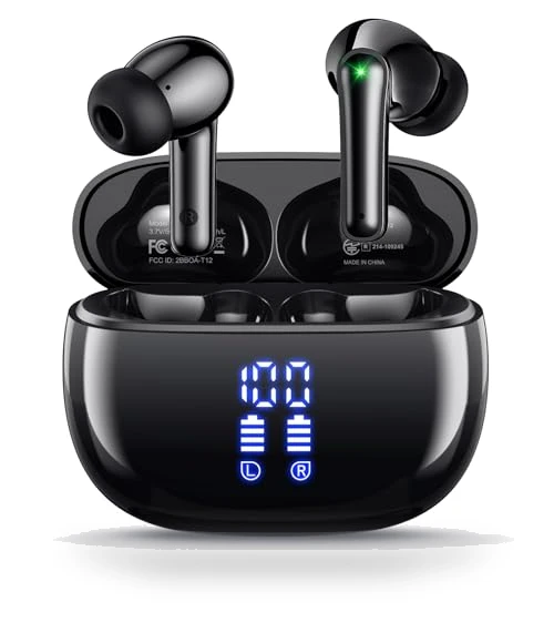 Bluetooth Wireless Earbuds with Deep Bass, 40H Playtime, IPX7 Waterproof — In-Ear Headphones, Daximen