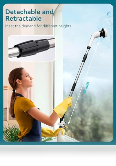 Cordless Electric Spin Scrubber for Bathroom Cleaning — Sweepers, Highyes