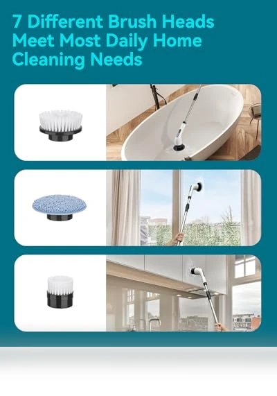 Cordless Electric Spin Scrubber for Bathroom Cleaning — Sweepers, Highyes